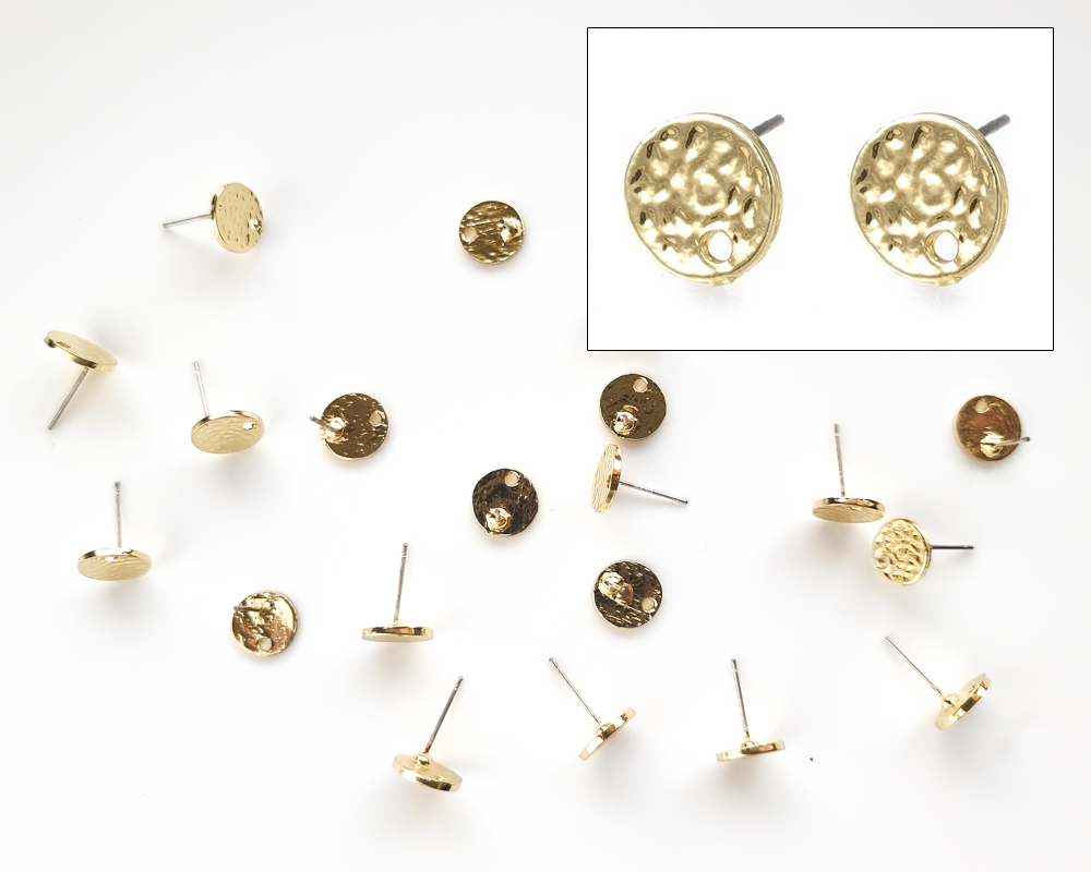 Decorative Posts - Hammered Round - Light Gold [10 pairs] – Blackbird ...